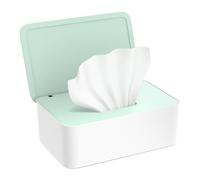 Kolamom Caja Dispensadora de Toallitas, Caja de Toallitas Húmedas de Bebé con Tapa, Cajas para Papel Toallitas Húmedo, Cajas de Pañuelos Húmedos para Hogar, Oficina - Verde