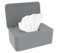 Kolamom Caja Dispensadora de Toallitas, Caja de Toallitas Húmedas de Bebé con Tapa, Cajas para Papel Toallitas Húmedo, Cajas de Pañuelos Húmedos para Hogar, Oficina - Gris