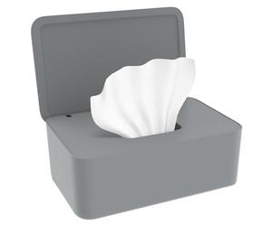 Kolamom Caja Dispensadora de Toallitas, Caja de Toallitas Húmedas de Bebé con Tapa, Cajas para Papel Toallitas Húmedo, Cajas de Pañuelos Húmedos para Hogar, Oficina - Gris