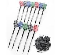 Kolamom Dartpfeile mit Kunststoffspitze 12 Stück Juego de Dardos Blandos, Unisex, carbón, 15 x 3 cm