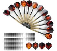 Kolamom Juego de 12 Puntas de plástico Unisex para Adultos, con 100 Puntas de Dardos de plástico para intercambiar Diana electrónica, Dardos Blandos, Dardos Blandos, Juego de Dardos Blandos, Color