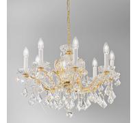 KOLARZ Maria Louise de araña, oro 24 kt, 8 luces