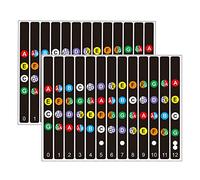 Koldot - Adhesivos para diapasón de ukelele de acorde con trastes de acorde, calcomanía para notas para ukelele soprano, concierto y tenor, 2 piezas