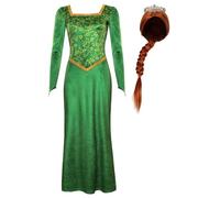 KoleGoe Disfraz de princesa para mujer, vestido de adulto, verde, disfraz de Halloween, varios, XXL
