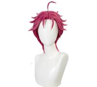 Kolegrial ABBY Cosplay Peluca Hombre Rose Cabello Corto Pelucas Fancy Dress Up Carnaval Halloween Fiesta Mascarada Demonio Cazador Saja Boys Abby Disfraz Accesorios Anime Wig