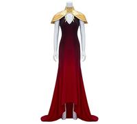 Kolegrial Carmilla Disfraz Mujer Cosplay Vampiro Reina Carmilla Gótico Vintage Largo Vestido de Noche y Chal para Carnaval Halloween Fiesta Mascarada Fancy Vestido de Baile