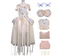 Kolegrial Enid Sinclair Disfraz Mujer Cosplay Season 2 Nevermore Academy Prom Vintage Vestido de Noche con Top Pantalones Enagua para Carnaval Halloween Fiesta Cumpleaños Mascarada Vestido de Baile