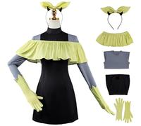 Kolegrial MEM cho Disfraz Mujer Cosplay Anime Oshi no KO 3 Idol Performances Uniforme Set Vestido y Top Chal Tocado Guantes para Carnaval Halloween Fiesta Mascarada Fancy Juego de rol Traje