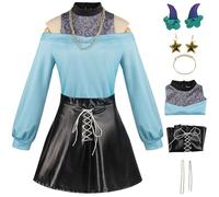 Kolegrial MEM cho Disfraz Mujer Cosplay Anime Oshi no KO Idol MEM cho Uniforme Set Top Falda con Tocado Pendientes Pulsera Collar para Carnaval Halloween Fiesta Mascarada Fancy Juego de rol Traje