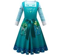 Kolegrial Niñas Julia Disfraz Cosplay Magic Family Madre Julia Manga Larga Estampado Vestido para Navidad Carnaval Halloween Fiesta Mascarada Fancy Juego de rol Traje