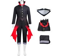 Kolegrial Okarun Disfraz Hombre Cosplay Anime Dandadan Takakura Ken Transformación Uniforme Set Top Pantalones con Máscara y Peluca para Carnaval Halloween Fiesta Mascarada DAN DA DAN Traje