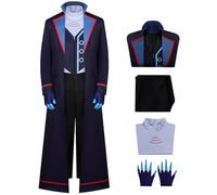 Kolegrial VOX Disfraz Hombre Cosplay Infierno TV Demonio Señores VOX Uniforme Set Chaqueta Top Pantalón Guantes para Adulto Carnaval Halloween Fiesta Mascarada Fancy Juego de rol Traje