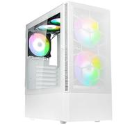 Kolink Observatory MX Mesh - Carcasa para PC Kolink Umbra ARGB, panel frontal de acero fijo PSU, placa frontal de malla, acero SPCC, torre midi, color blanco