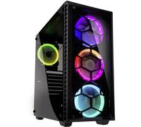 Kolink Observatory RGB Midi-Tower Caja de la computadora - Cuerpo de Acero - Vidrio Templado - Parte Frontal de plástico - Ventana - LED - Negro