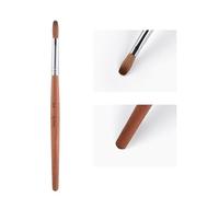 Kolinsky Sable Cepillo de uñas de pelo Bolígrafo de madera roja Gel UV Herramienta de pintura de manicura para uñas 8 #