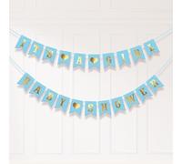 Koliphy Guirnalda de decoración para baby shower, con texto en inglés "IT'S A BOY" para revelación de género, suministros de fiesta de bienvenida para bebé, decoración de papel para baby shower,