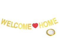 Koliphy Guirnalda Welcome Home, Oro Decoracion de Welcome Home Pancarta, Fiesta de Welcome Home Guirnalda para Fiestas Familiares