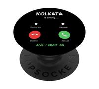 Kolkata está Llamando y Debo IR a India Viajando PopSockets PopGrip Adhesivo