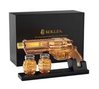 Kollea Juego de decantador de whisky con vasos de chupito en forma de granada, regalos de cumpleaños de aniversario para hombres que lo tienen todo, regalos de whisky de vacaciones para hombres, padre