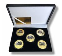 Kollections4you Guerra Mundial 2 The Battle of Otoño Weiss x5 Chapado en Oro Doble Cara Conmemorativa Monedas en Mostrador Caja - WW2 Segunda