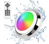 KOLLNIUN Luz de piscina montada en la pared RGB a 35W Iluminación LED para piscinas Luz para piscinas Iluminación subacuática con chips LED con mando a distancia IP68 Resistente al agua