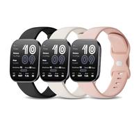 Kollody Paquete de 3 correas de reloj deportivas de silicona compatibles con Amazfit Bip 6/Bip 5/Active Max/Balance 2/1,22 mm, correa de repuesto suave e impermeable para Amazfit GTR 4/3 Pro/3/2/GTR