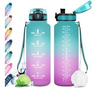 KollyKolla Botella Agua 1.5 litros, Botella de Agua Gimnasio, Cantimplora Prueba de Fugas, sin BPA, Reutilizable, Garrafa Agua para Adulto, Niño, Niña, Colegio, Bicicleta, Gym, Fitness