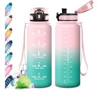 KollyKolla Botella Agua 1.5L, Botella Agua Deporte, Cantimplora Gimnasio, Prueba de Fugas, sin BPA, Reutilizable, Garrafa Agua para Adulto, Colegio, Camping, Oficina, Bicicleta, Gym