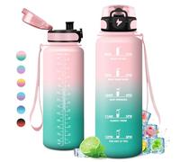KollyKolla Botella Agua 1.5L, Botella Agua Deporte, Cantimplora Gimnasio, Prueba de Fugas, sin BPA, Reutilizable, Garrafa Agua para Adulto, Colegio, Camping, Oficina, Bicicleta, Gym