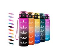 KollyKolla Botella Agua 500ml, Cantimplora con Filtro, Cantimplora Reutilizable, Prueba de Fugas, Botella Agua con Marcador de Tiempo, para Adulto, Gimnasio, Bicicleta, Escuela, Oficina