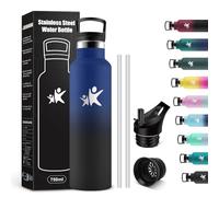 KollyKolla Botella Agua 750ml, Cantimplora sin BPA, Botella Acero Inoxidable con Doble Pared Aislada, Cantimplora Termica Hermética, Termo Reutilizable para Escuela, Colegio, Oficina, Senderismo