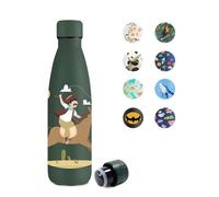 KollyKolla Botella Agua Acero Inoxidable 500ml, Cantimplora con Tapa, sin BPA, Fácil de llevar, Botella Termo Reutilizable para Camping, Niño, Niña, Adulto, Deporte, Escuela, Oficina, Fitness
