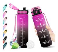 KollyKolla Botella Agua Deportiva 500ml, Garrafa Agua sin BPA, Botella con Marca de Tiempo con Filtro, Motivacional, Reutilizable, Cantimplora para Escuela, Oficina, Sport, Yoga, Gimnasio