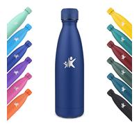 KollyKolla Botella Termica, 500ml, Botella Agua Acero Inoxidable, Termo sin BPA, Cantimplora Termica Reutilizable, Water Bottle con Pared Doble Aislamiento, para Niños, Adultos, Deporte - Azul Oscuro