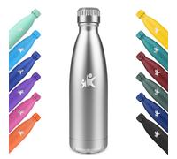 KollyKolla Botella Termica 750ml, Botella Agua Acero Inoxidable, Termo sin BPA, a Prueba de Fugas, Mantener Bebida 12H Caliente/24 Frío, para Niños, Adultos, Deporte, Escuela - Acero Inoxidable