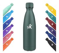 KollyKolla Botella Termica 750ml, Botella Agua Acero Inoxidable, Termo sin BPA, Mantener Bebida 12H Caliente/24 Frío, Botella Reutilizable, para Niños, Adultos, Deporte, Escuela - Verde Oliva