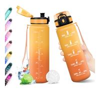 KollyKolla Cantimplora 500ml, Garrafa Agua con Marca de Tiempo, Reutilizable, sin BPA, Botella de Agua con Filtro, Botella Motivacional para Niños, Adultos, Running, Deporte, Bicicleta, Oficina, Gym