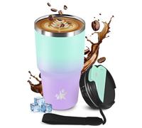 KollyKolla Termo Café 600ml, Termo Hermético con Tapa, sin BPA, Vaso Taza de Café para llevar a Prueba de Fugas, Taza Aislante Premium para Refrescos con Gas, Campamento, Yoga, Oficina, Correr