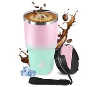 KollyKolla Termo Café 600ml, Termo Hermético con Tapa, sin BPA, Vaso Taza de Café para llevar a Prueba de Fugas, Taza Aislante Premium para Refrescos con Gas, Campamento, Yoga, Oficina, Correr