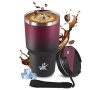 KollyKolla Termo Cafe, Taza de Café para Llevar 304 Acero Inoxidable Reutilizables, Taza Aislante Hermética al Vacío con Tapa, Termo Café Hermético Perfecta para Campamento, Niños, Oficina, Correr