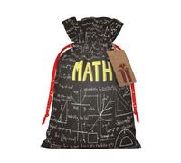 KoloQren Bolsa de regalo de lino con cordón y estampado de matemáticas, se puede utilizar para regalos, reuniones, viajes, empacar galletas y dulces, etc