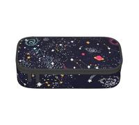 KoloQren Estuche de gran capacidad con cremallera, diseño de mapa de constelaciones de estrellas, bolsa de almacenamiento portátil para artículos de papelería