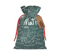 KoloQren Formulas Shapes Theory - Bolsa de lino con cordón para lecciones de matemáticas, se puede utilizar para regalos, reuniones, viajes, empacar galletas y dulces, etc