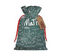 KoloQren Formulas Shapes Theory - Bolsa de lino con cordón para lecciones de matemáticas, se puede utilizar para regalos, reuniones, viajes, empacar galletas y dulces, etc