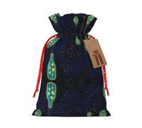 KoloQren Hermosa botella de lino con cordón y estampado de cielo nocturno, se puede utilizar para regalos, reuniones, viajes, empacar galletas y dulces, etc