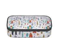 KoloQren The Nature Wildlands Activities - Estuche de gran capacidad con cremallera, bolsa de almacenamiento portátil para artículos de papelería