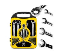 KOLORENO Chiavi combinate a cricchetto 8-19 mm, set da 7 pz., pratico set di chiavi per viti, dadi, officina, garage e riparazioni.