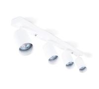 KOLORENO Lámpara Halógena de Superficie Viki - Lámpara de para Pared y Techo - GU10 - Lámpara de Foco de Superficie x4 - Blanco, 600x170x40 mm