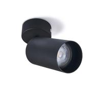 KOLORENO Lámpara Halógena de Superficie Viki - Lámpara de Superficie para Pared y Techo - Lámpara de Superficie Foco de Superficie GU10 - Lámpara de Foco de Superficie x1 - Negro, 165x76x55 mm