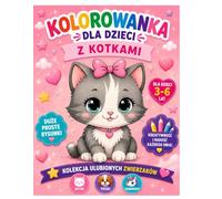 Kolorowanka dla Dzieci z Kotkami Duże i proste obrazki dla dzieci 3-6 lat: Słodkie kotki do kolorowania • Grube kontury • Kreatywna zabawa dla najmłodszych